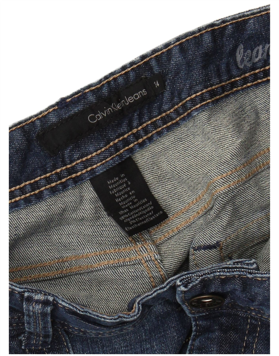 Damskie dżinsy Bootcut CALVIN KLEIN US 14 XL W34 L31 Niebieskie, bawełniane