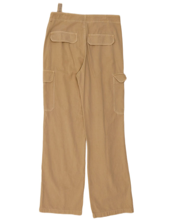 Damskie spodnie cargo z wysokim stanem i prostym wzorem Zara EU 38 Small W28 L31 Beżowe