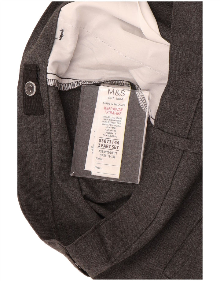 Spodnie garniturowe Marks & Spencer chłopięce 12-13 lat W28 L28 szary poliester