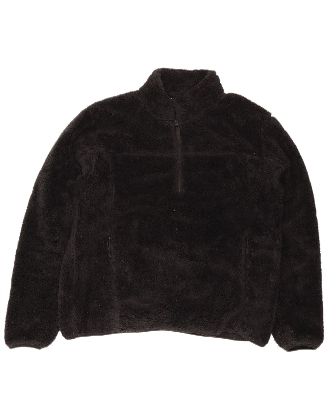 Męski sweter polarowy Mountain Warehouse z zamkiem błyskawicznym XL, czarny, poliester