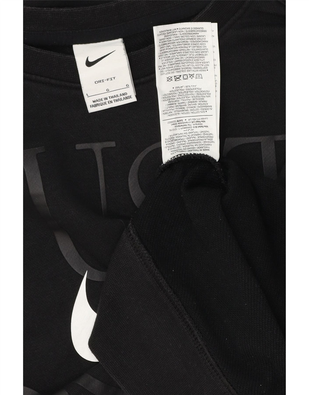 Damska bluza dresowa Nike Dri Fit Graphic Oversize UK 16, duża czarna