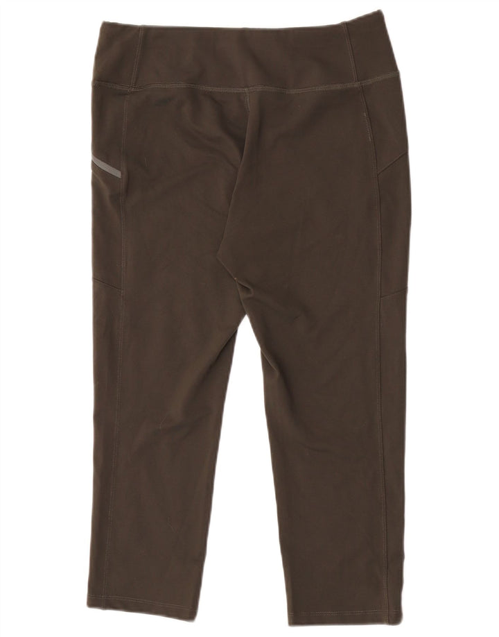 Damskie legginsy Capri Eddie Bauer UK 12, średni zielony poliester