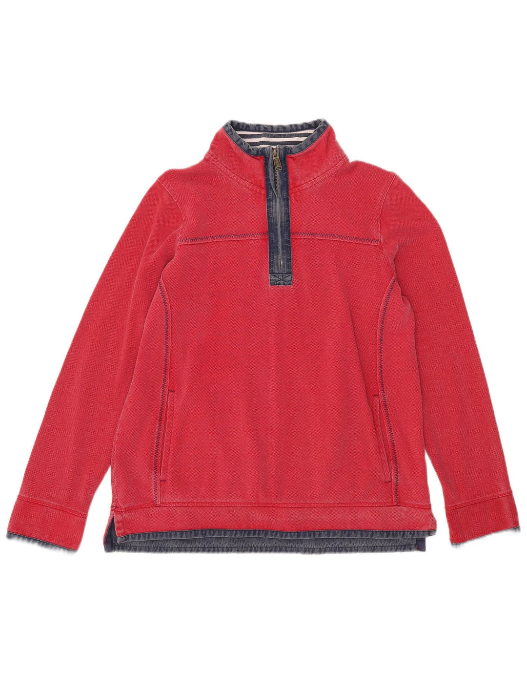 Damska bluza oversize Fat Face UK 10, mała, czerwona, z blokami kolorów