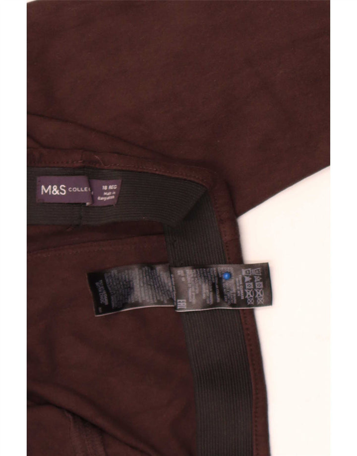 Legginsy damskie Marks & Spencer UK 18 XL, brązowe, poliestrowe
