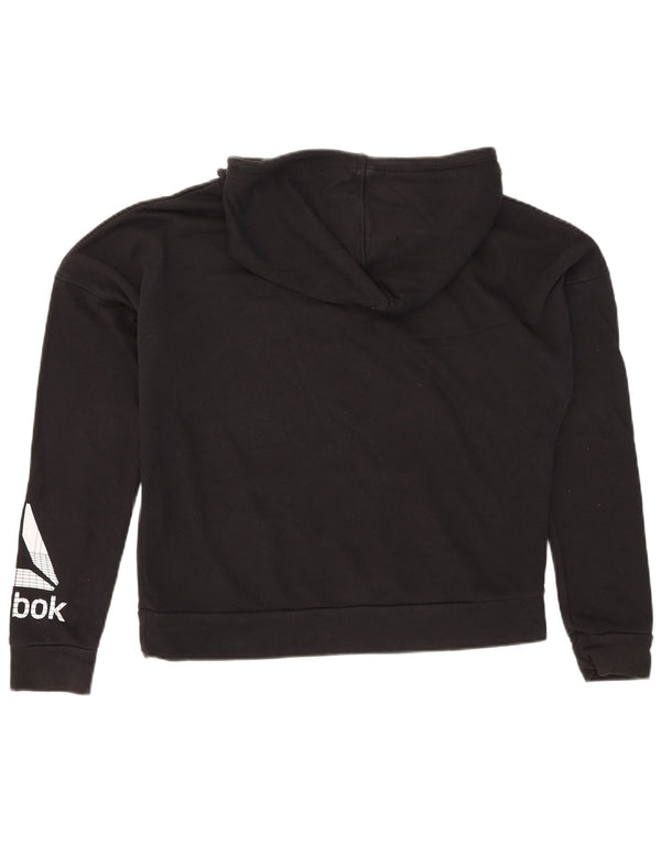 Damski sweter Reebok z grafiką, oversize, UK 12/14, średni czarny, bawełniany