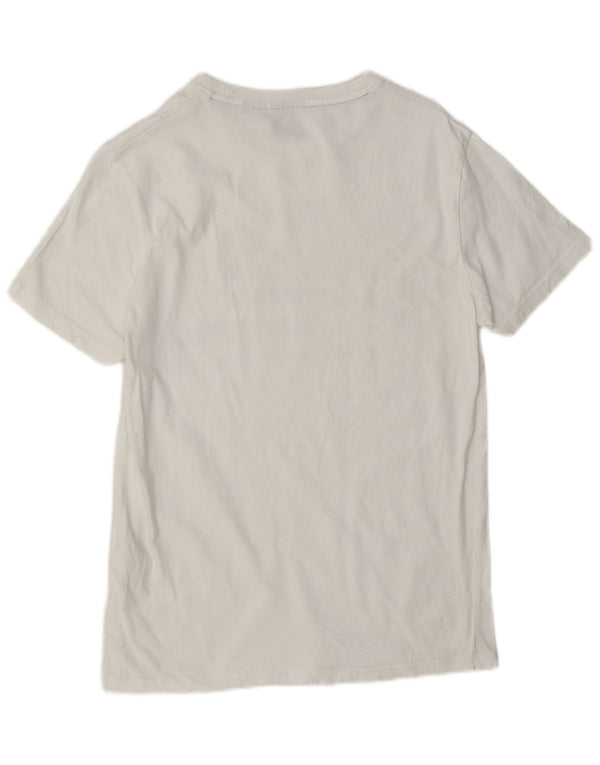 Męski T-shirt z grafiką Superdry, średni biały bawełniany