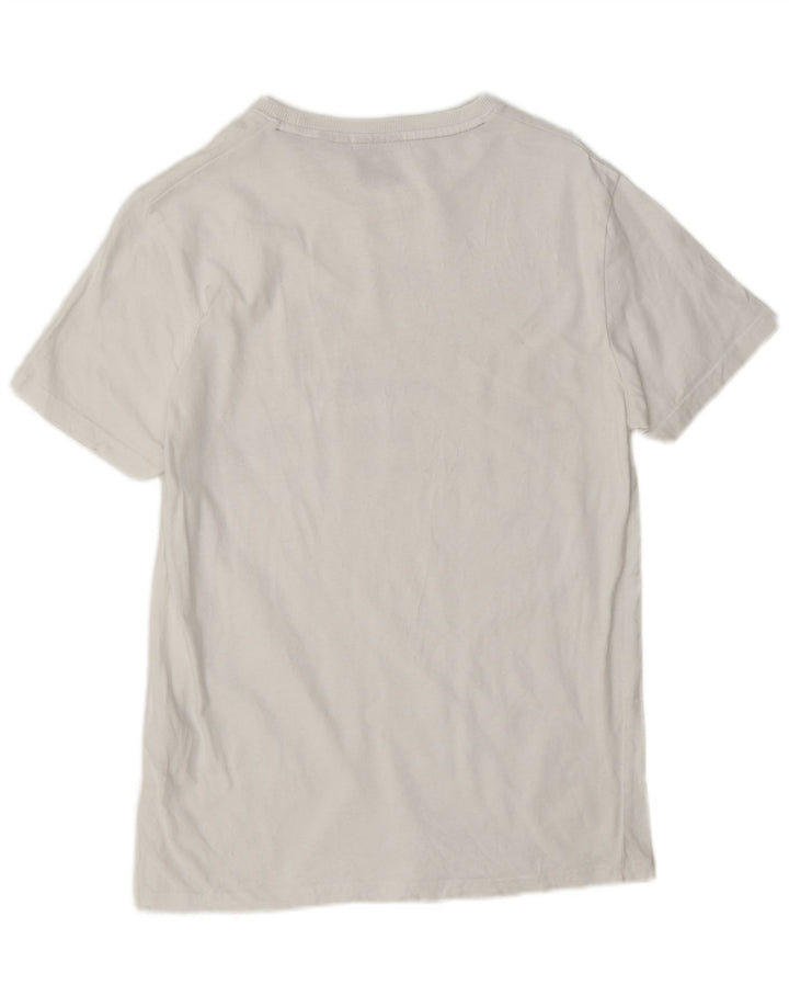 Męski T-shirt z grafiką Superdry, średni biały bawełniany