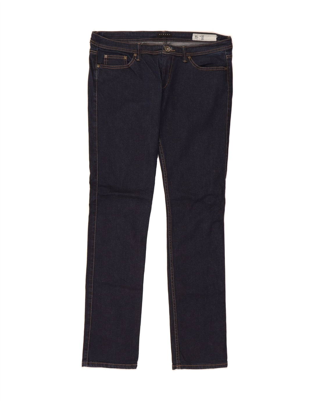SISLEY Womens Slim Jeans W32 L35 Navy Blue Cotton Vintage Sisley and Second-Hand Sisley from Messina Hembry 
