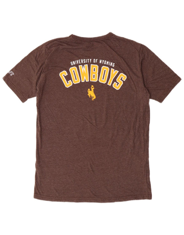 Męska koszulka z grafiką Russell Athletic Top, średnia brązowa bawełna