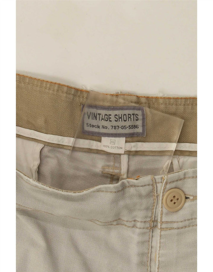 Męskie spodenki cargo w stylu vintage 2XL W42 Szara bawełna