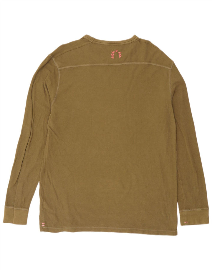 Męski top Scotch & Soda z długim rękawem i dużą bawełną w kolorze khaki