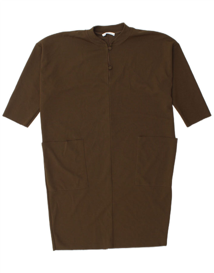 Damska sukienka oversize Zara typu shift UK 14, średni khaki