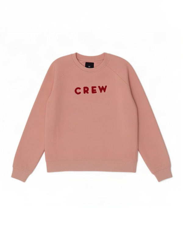 Crew Clothing Womens Graphic Sweatshirt Jumper UK 14 Medium Pink Cotton
