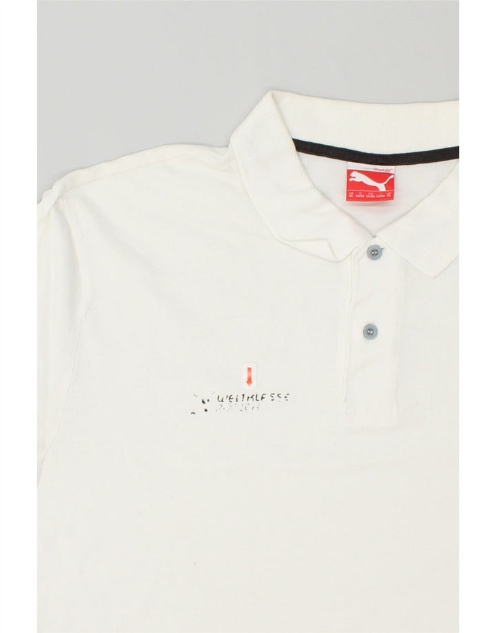 PUMA Mens Polo Shirt XL White Cotton Vintage Puma and Second-Hand Puma from Messina Hembry 