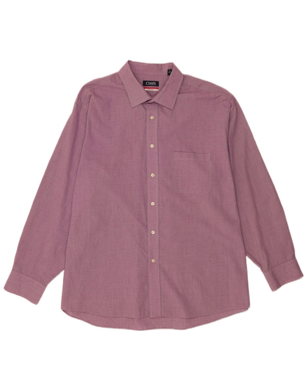 Koszula męska Chaps bez zmarszczek, rozmiar 18 1/2 2XL, fioletowa pepitka