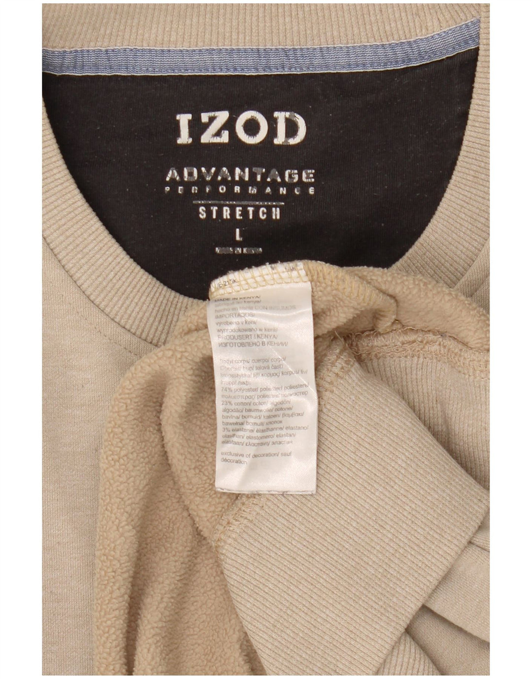 Bluza męska Izod, duża, szara, z poliestru