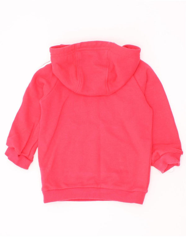 Adidas Baby Girls Bluza z kapturem i guzikami 3-6 miesięcy Różowa bawełna