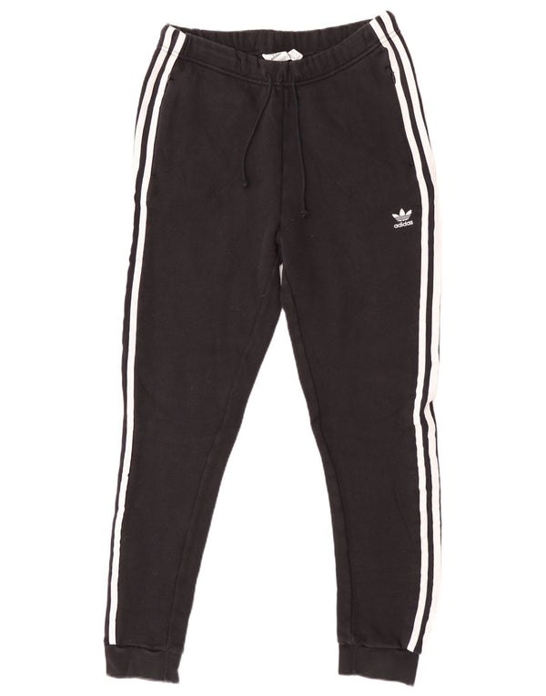 Damskie spodnie dresowe Adidas Joggers UK 12 Medium Black Cotton