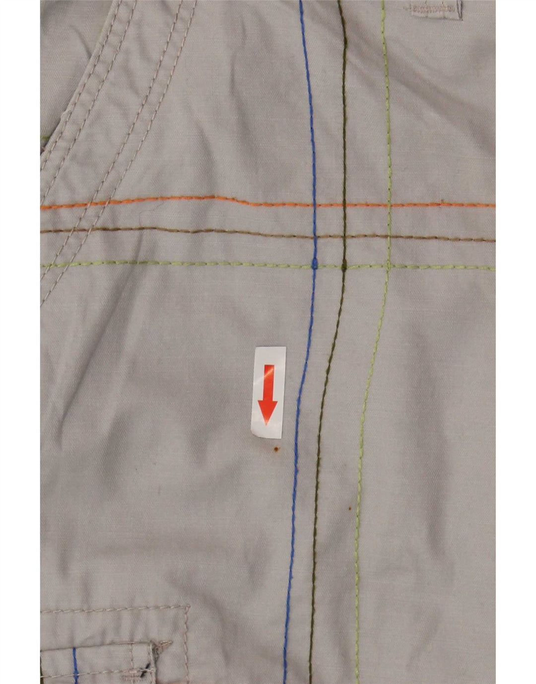 Męskie szorty cargo Desigual W36, duże, szare, bawełniane w kratę