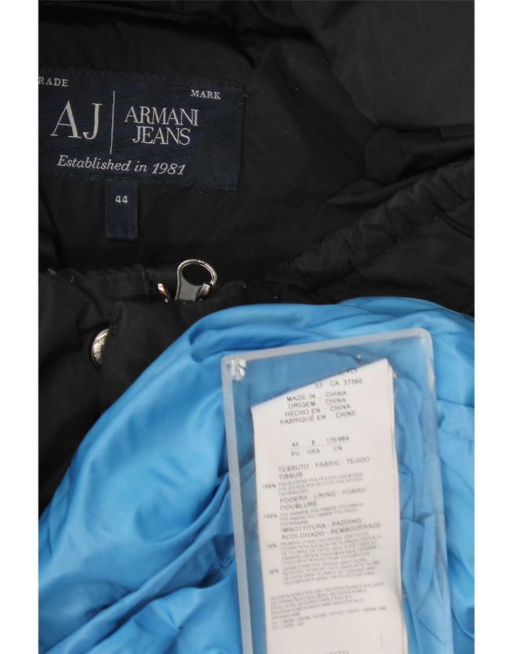 Damska ocieplana kurtka z kapturem Armani EU 44 XL, granatowa, poliester