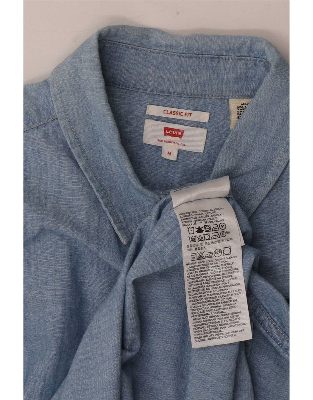 Damska koszula Levi's Classic Fit UK 14, średnia niebieska, bawełniana