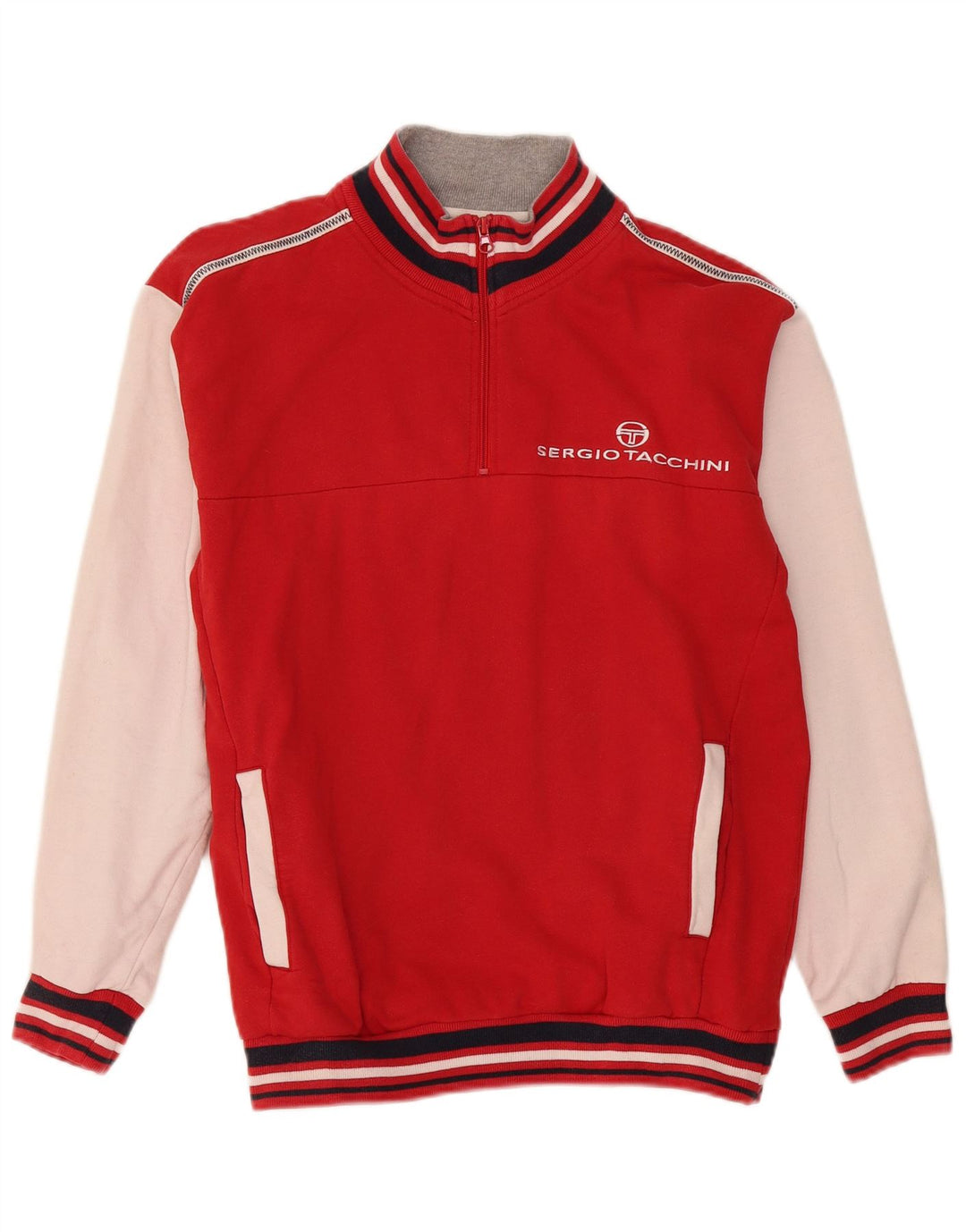 Męska bluza z grafiką Sergio Tacchini, duża, czerwona, z blokami kolorów