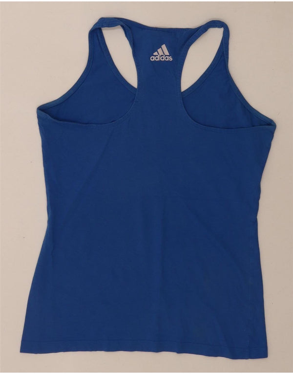 Damska kamizelka graficzna Adidas Top UK 8/10 Mała niebieska bawełna