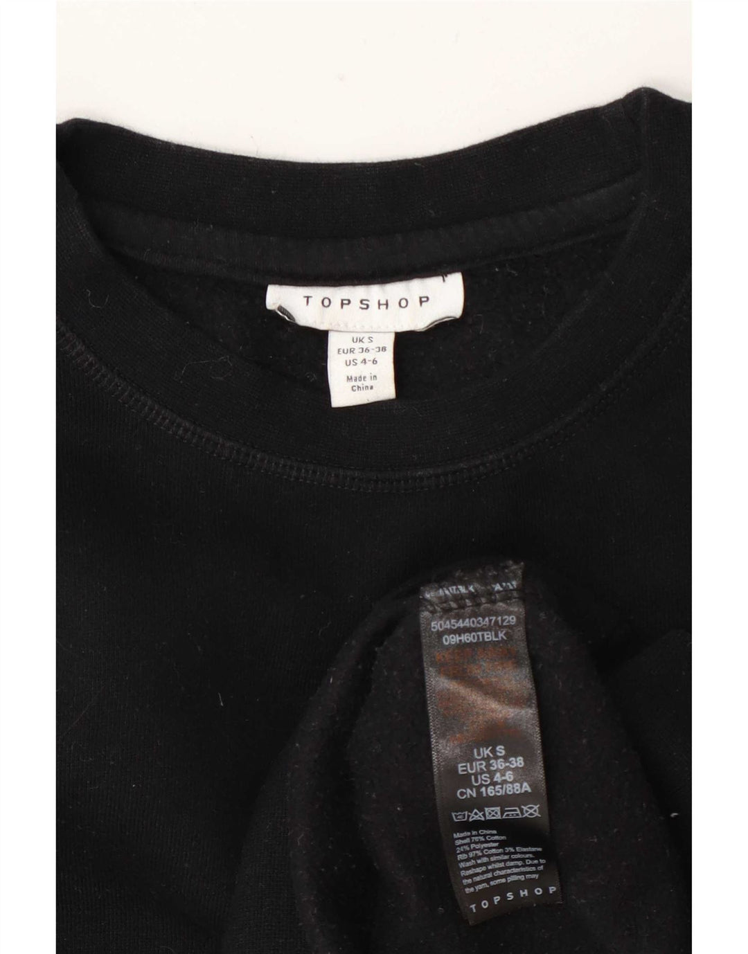 Damski sweter oversize Topshop UK 10, mały, czarny, bawełniany