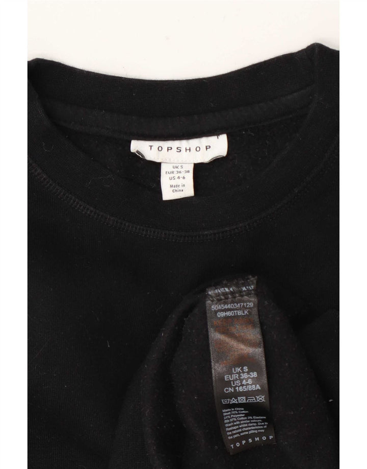 Damski sweter oversize Topshop UK 10, mały, czarny, bawełniany