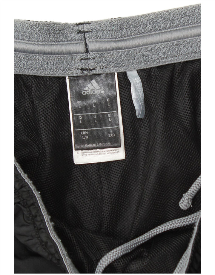 Męskie spodenki sportowe ADIDAS Climalite, duże, czarne, poliestrowe