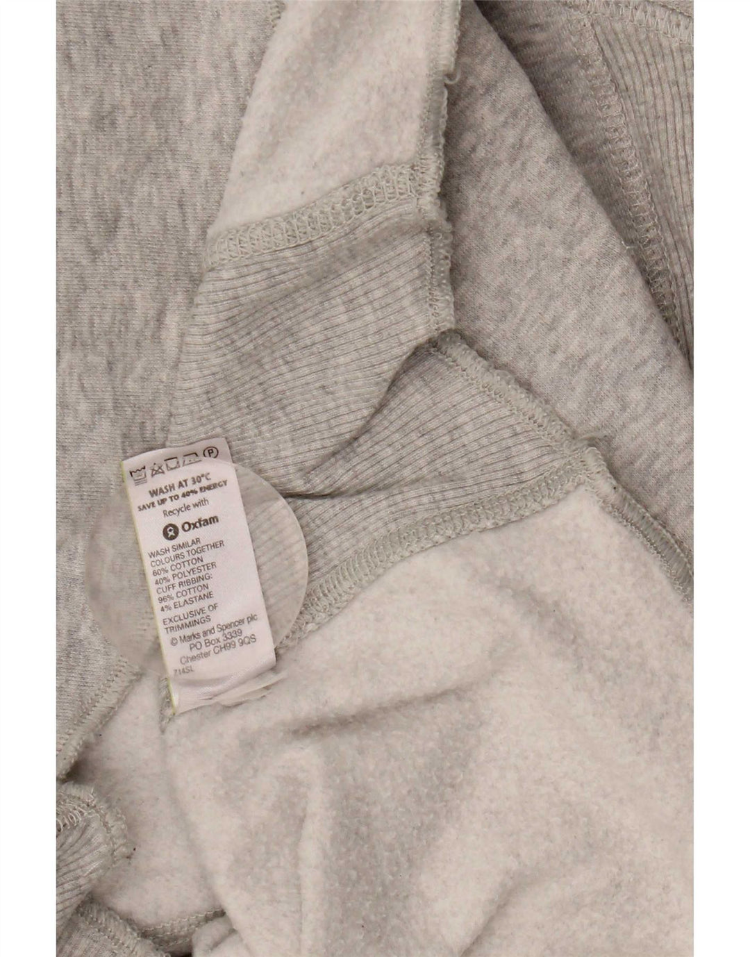 Damski sweter z kapturem Marks & Spencer UK 12, średnioszary, bawełniany