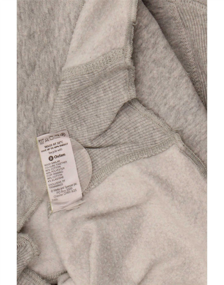 Damski sweter z kapturem Marks & Spencer UK 12, średnioszary, bawełniany