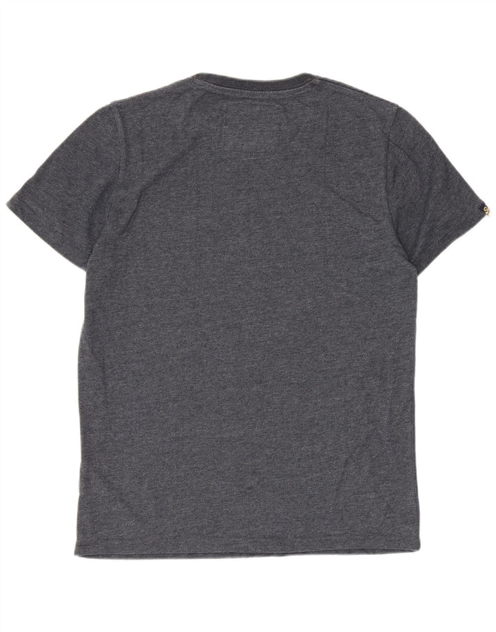 Męski T-shirt z grafiką Superdry, duży, granatowy, bawełniany