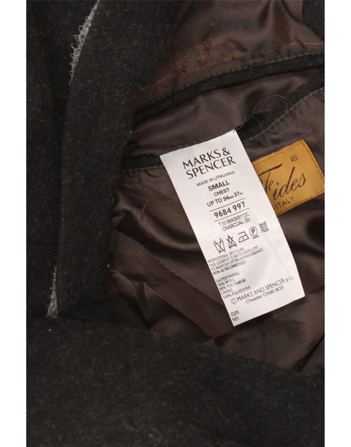 Marks & Spencer Płaszcz męski UK 36, mały, szary, wełniany