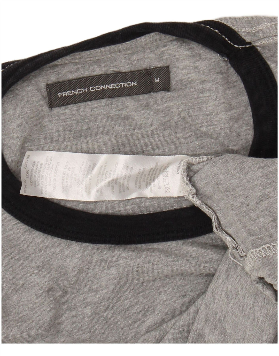 T-shirt męski FRENCH CONNECTION Top średnioszary, bawełniany
