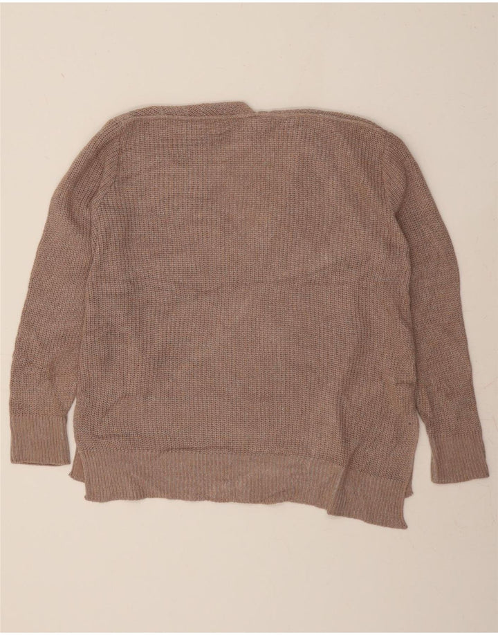 EDDIE BAUER Womens V-Neck Jumper Sweater UK 14 Medium Pink Acrylic Vintage Eddie Bauer and Second-Hand Eddie Bauer from Messina Hembry 
