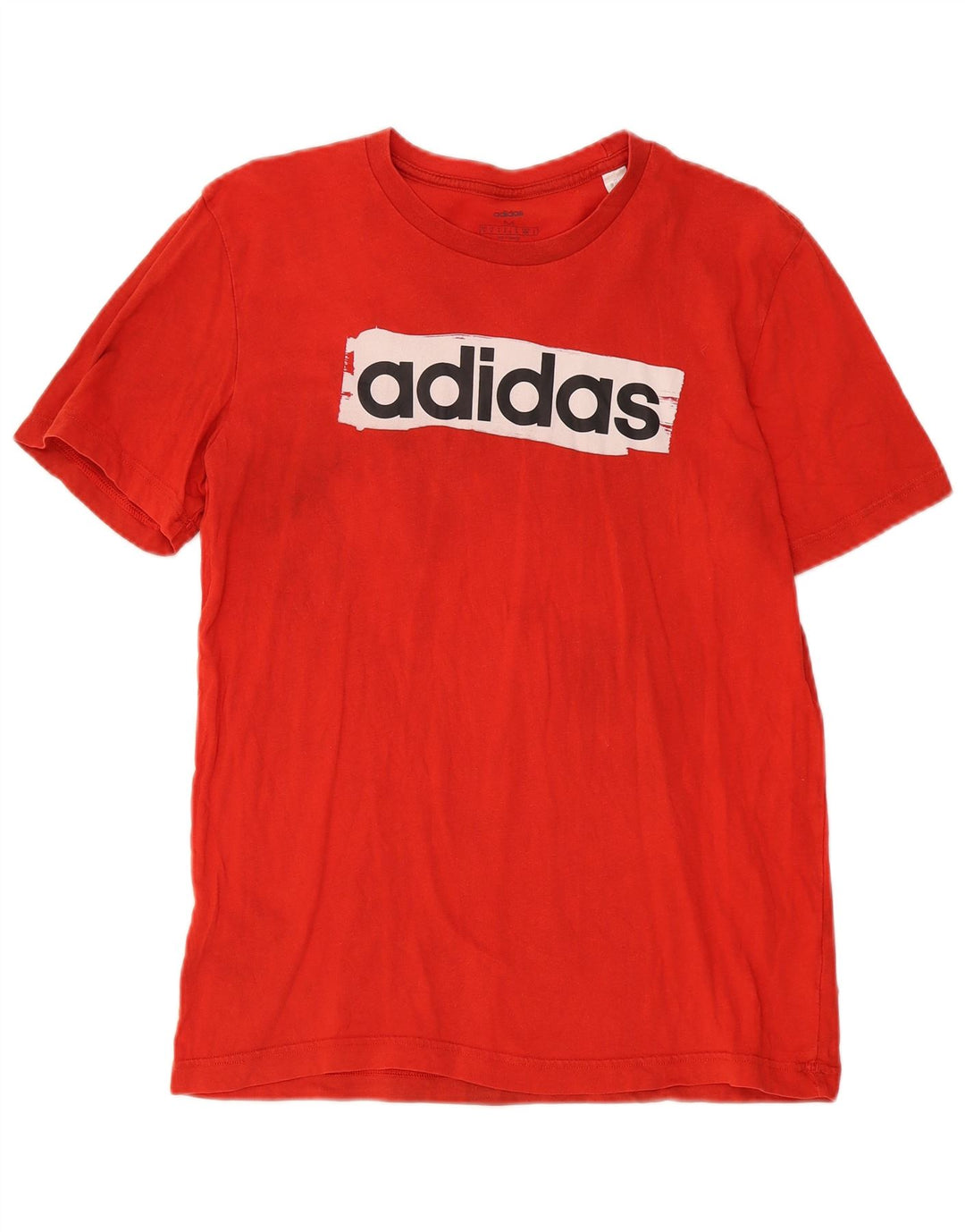 Męska koszulka z grafiką Adidas, średnia, czerwona bawełna