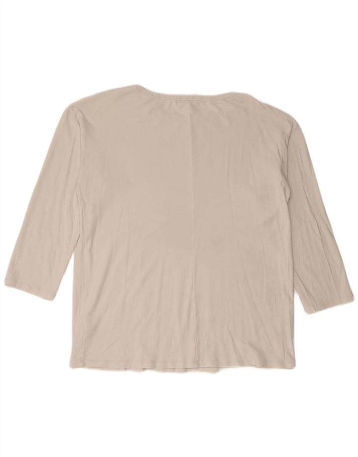 Damski top Benetton Disney Oversized Graphic z długim rękawem, UK 12, średni biały