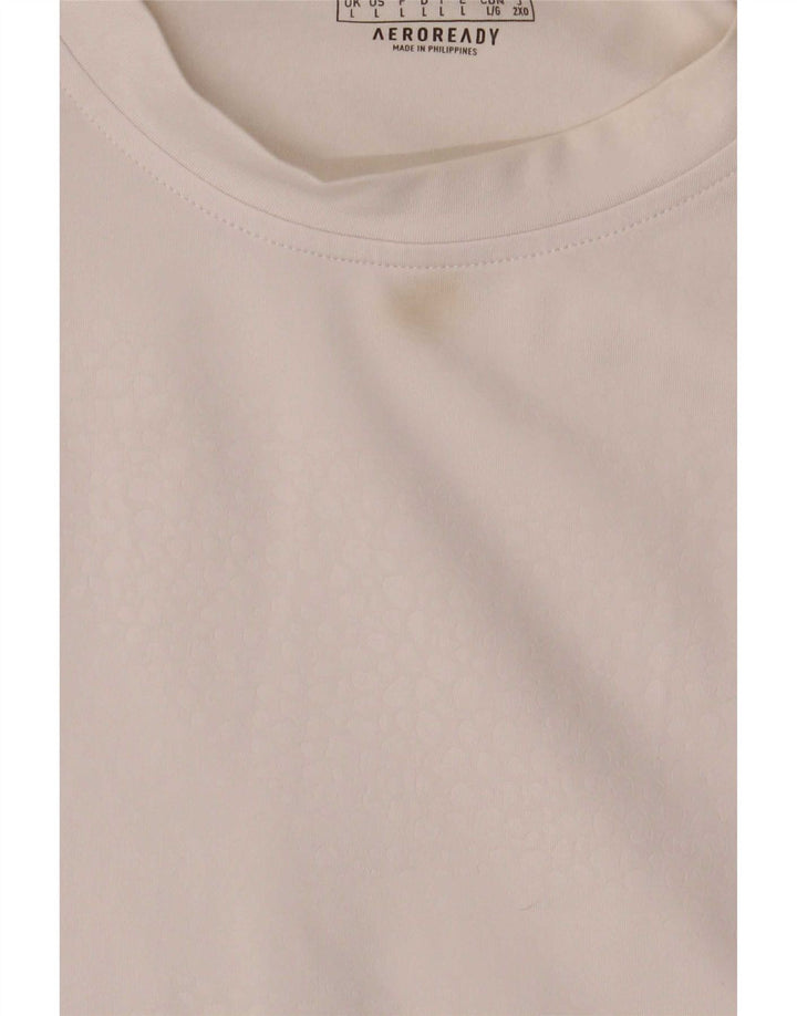 Adidas Męski T-shirt Aeroready Top Duży Biały Poliester