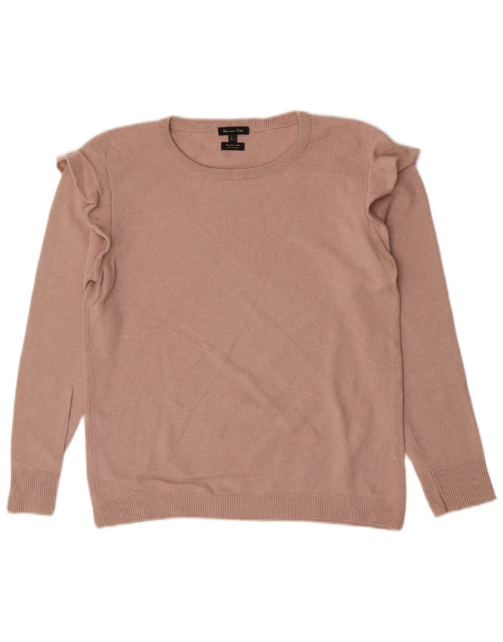 Damski sweter Massimo Dutti z dekoltem w łódkę UK 10 Small Beżowy poliamid
