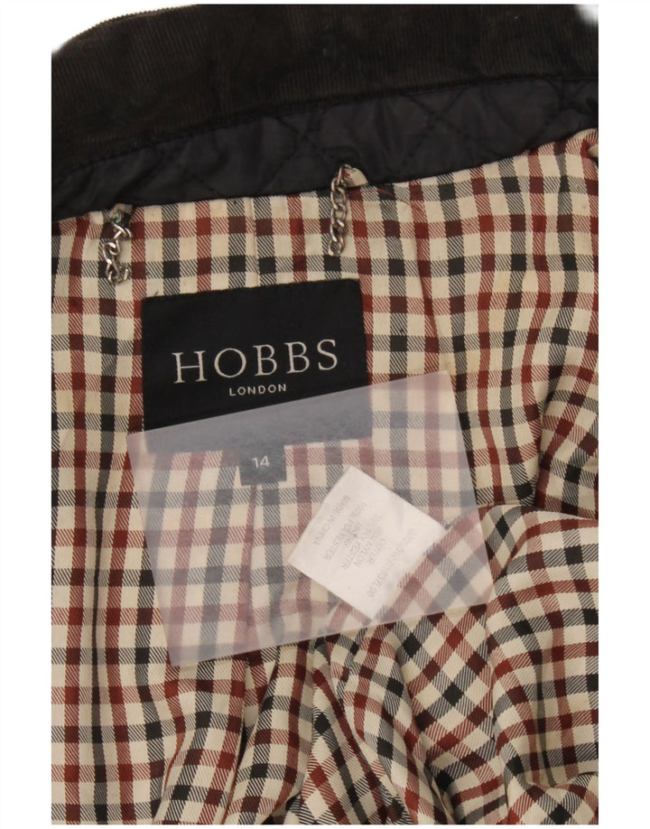 Damska pikowana kurtka Hobbs UK 14, średni czarny nylon