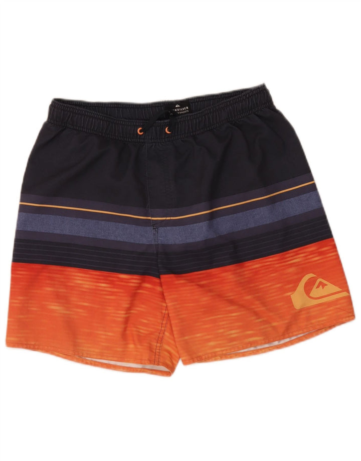 Męskie spodenki kąpielowe Quiksilver z grafiką, średnie, wielokolorowe paski