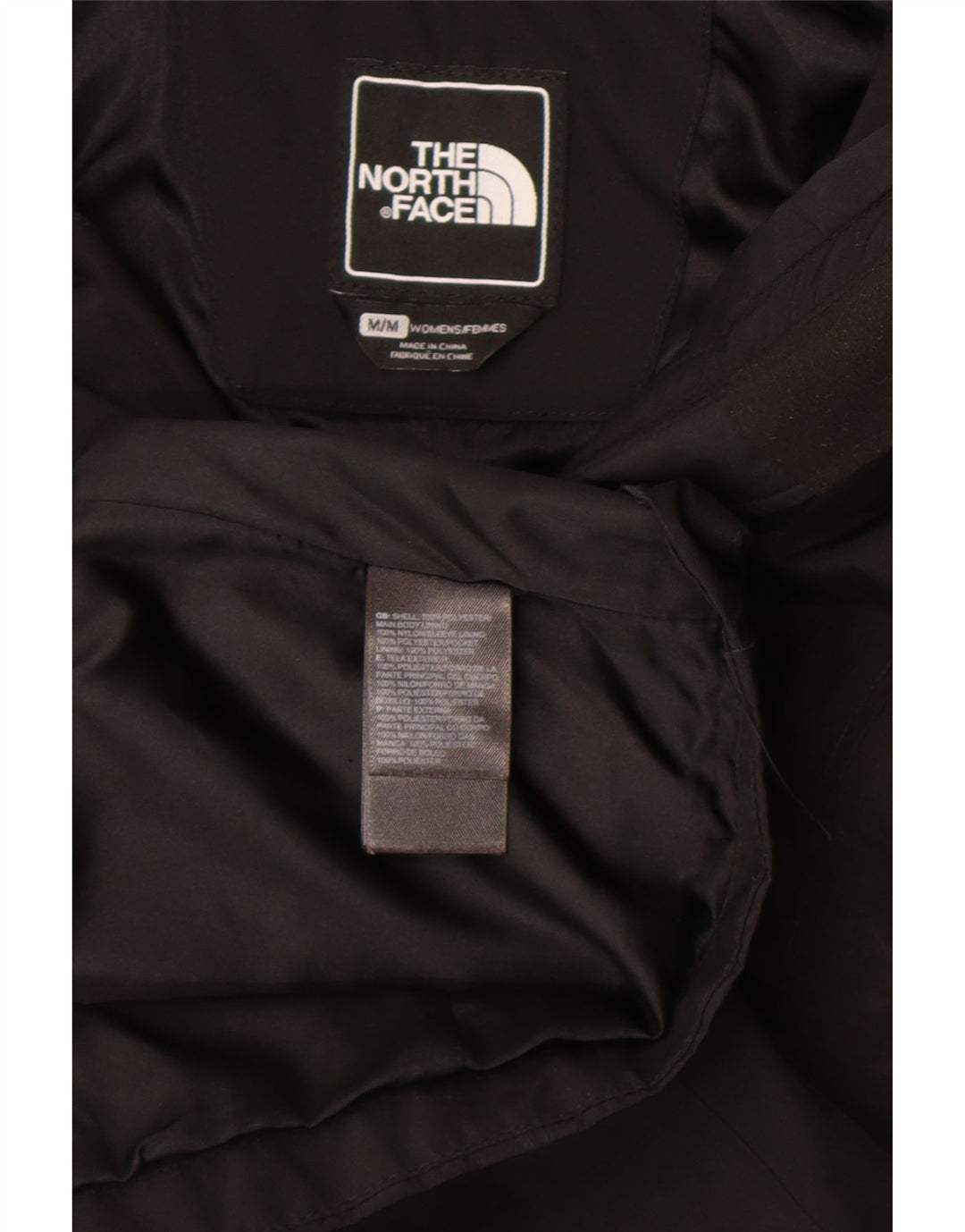 Damski płaszcz przeciwdeszczowy z kapturem The North Face UK 14, średni czarny poliester