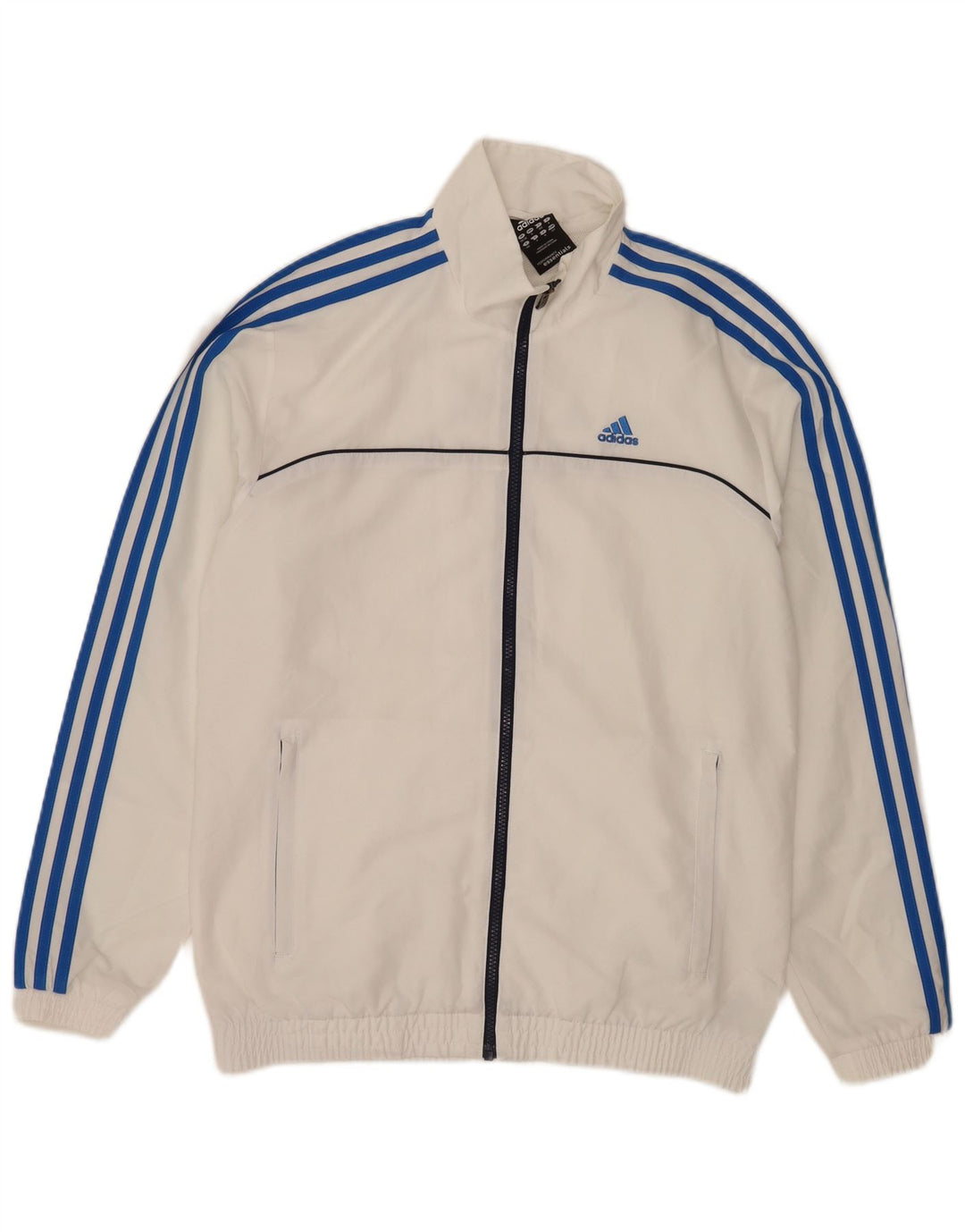 Adidas Męska graficzna bluza dresowa Top Jacket UK 36/38 Mały biały poliester