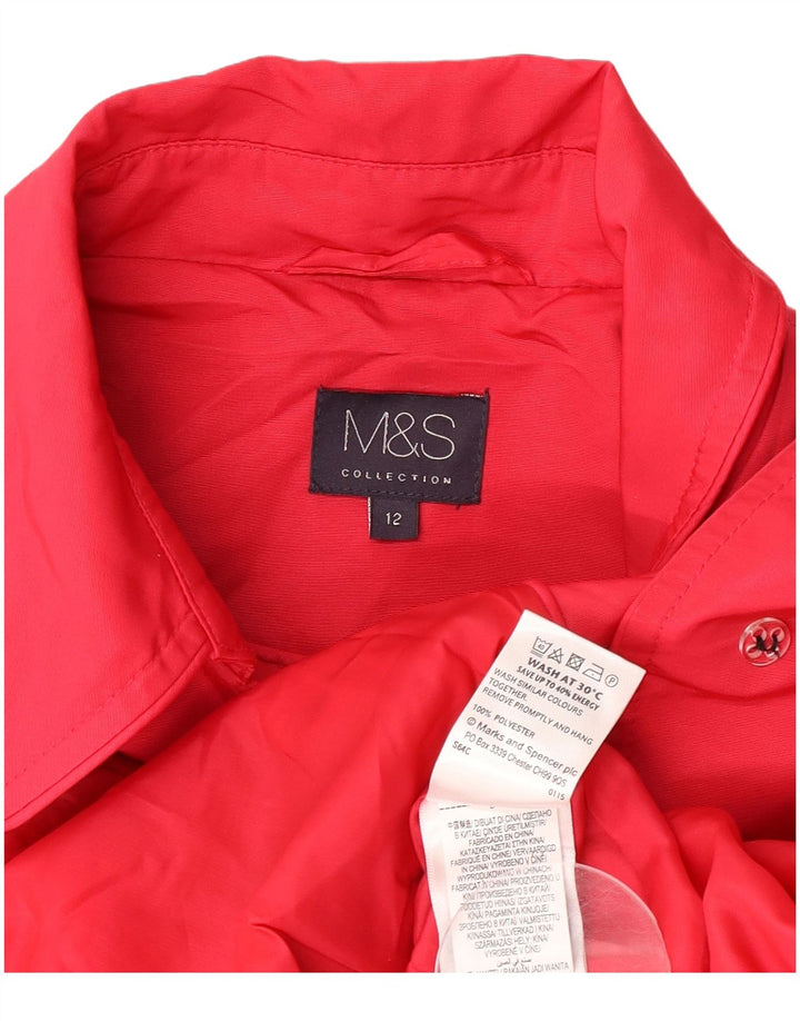 Marks & Spencer Damski trencz UK 12, średni różowy poliester