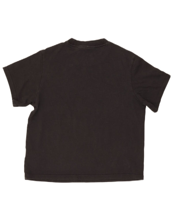 Damska koszulka oversize Adidas Top UK 10, mała, czarna bawełna