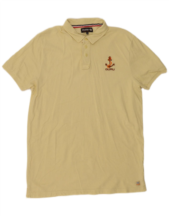 Męska koszulka polo Guru 2XL, żółta bawełna