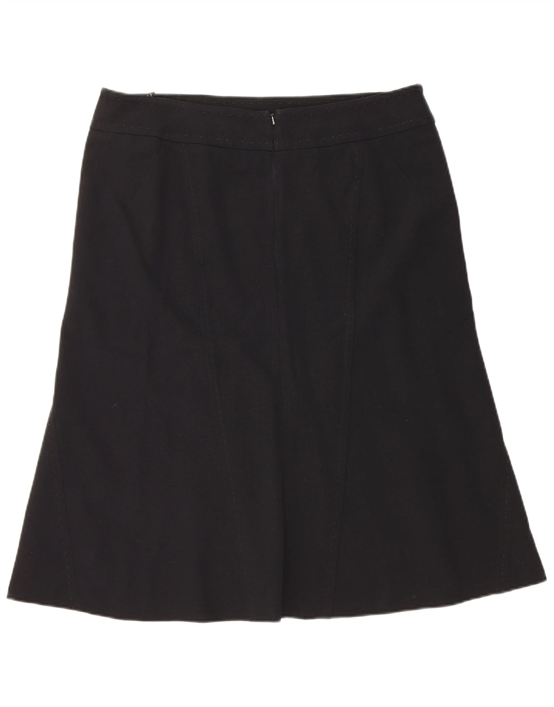 COAST Damska spódnica w kształcie litery A UK 16 duża W34 Czarny poliester