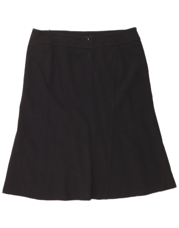 COAST Damska spódnica w kształcie litery A UK 16 duża W34 Czarny poliester