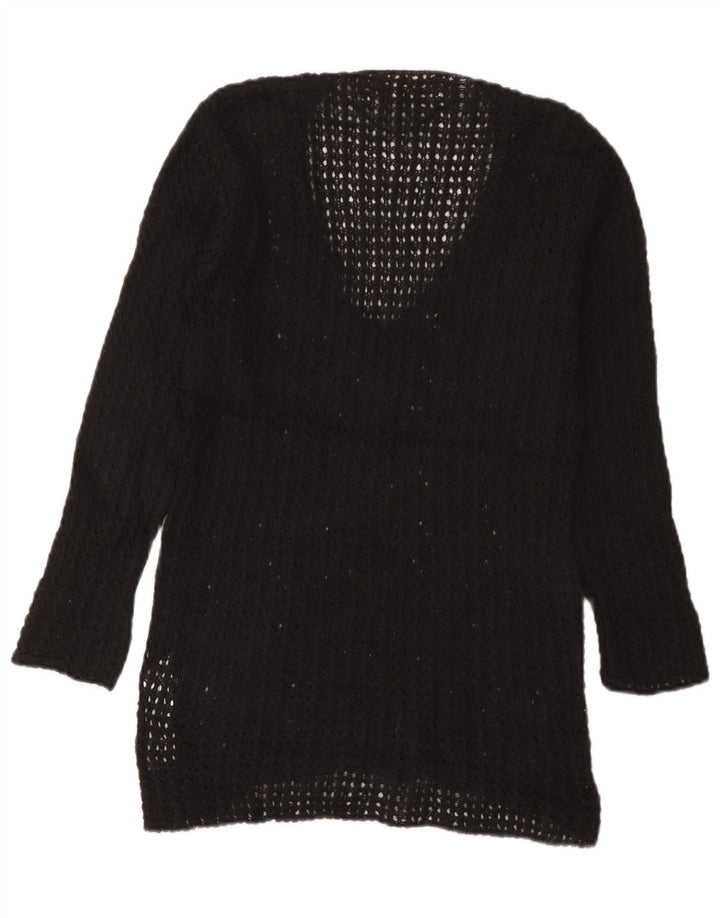 Sweter damski Zara z dekoltem w kształcie litery V, UK 12, średni czarny akryl